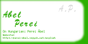 abel perei business card